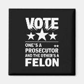 Aanklager versus Felon Voter Grappige Politiek Magneet (Voorkant)
