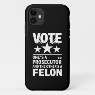 Aanklager versus misdadiger kiezer Funny Politiek Case-Mate iPhone Case
