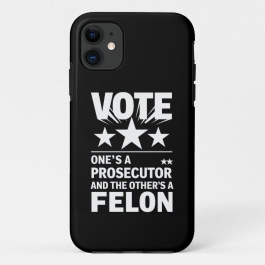 Aanklager versus misdadiger kiezer Funny Politiek Case-Mate iPhone Case (Achterkant)