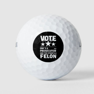 Aanklager versus misdadiger kiezer Funny Politiek Golfballen