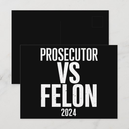 Aanklager vs Felon 2024 Briefkaart (Voorkant / Achterkant)