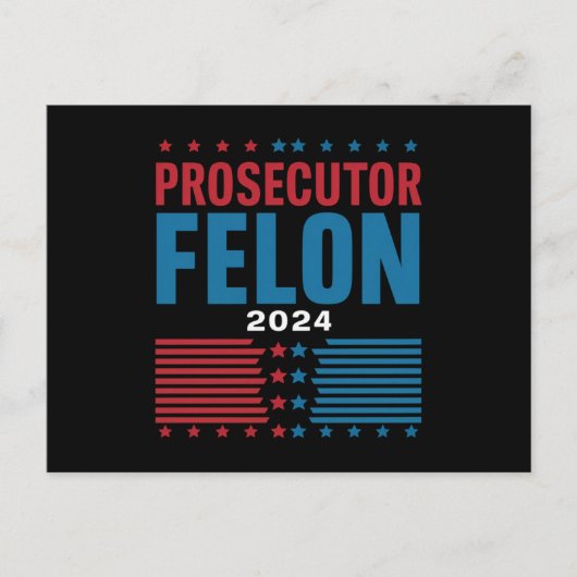 Aanklager vs Felon 2024 Briefkaart (Voorkant)