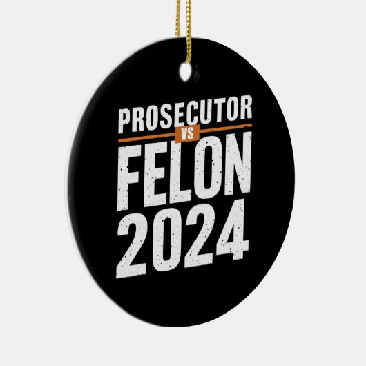 Aanklager vs Felon 2024 Keramisch Ornament (Rechts)