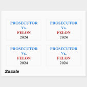 Aanklager vs Felon 2024 Rechthoekige Sticker (Vel)