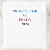 Aanklager vs Felon 2024 Rechthoekige Sticker (Tas)