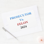 Aanklager vs Felon 2024 Rechthoekige Sticker (Envelop)