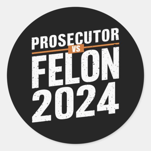 Aanklager Vs Veroordeelde 2024  Ronde Sticker (Voorkant)