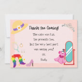 Aankleden Mode Dank u kaart (Voorkant)