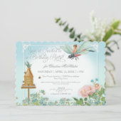 Aankleden Verjaardagsfeestje Tuin Fairy Bee Dragon Kaart (Staand voorkant)