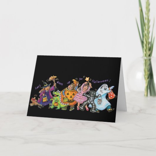Aankleden voor Halloween Kaart (Voorkant)