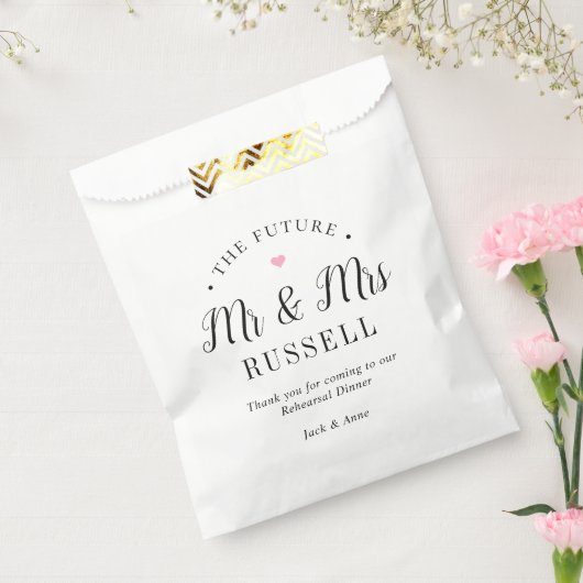 Aankomende bruiloft repetitie diner gunst zakken bedankzakje (Gezegeld)