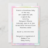 Aankomende moeder Baby shower uitnodiging (Achterkant)