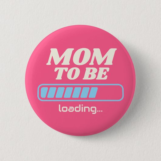 Aankomende Moeder Laadt Aangepaste Roze Baby Showe Ronde Button 5,7 Cm (Voorkant)