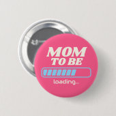 Aankomende Moeder Laadt Aangepaste Roze Baby Showe Ronde Button 5,7 Cm (Voorkant /achterkant)