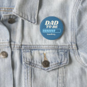 Aankomende Vader Laadt Aangepaste Blauwe Baby Show Ronde Button 5,7 Cm (In situ)