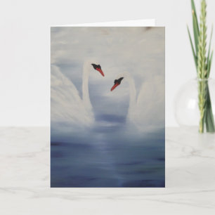 Aankomende zwanen kaart