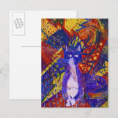 Aankomst - Abstracte moderne liefdespartij Uitnodiging Briefkaart (Voorkant / Achterkant)