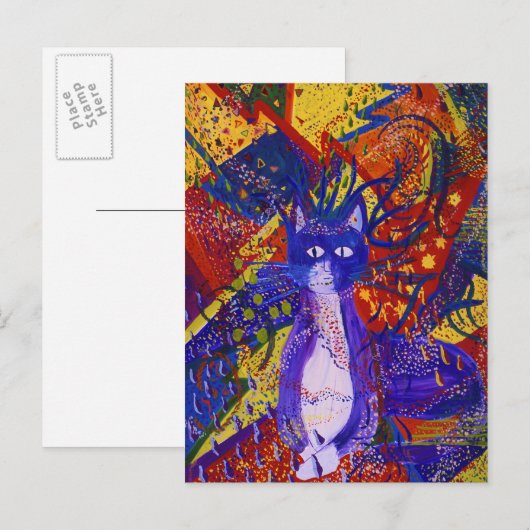 Aankomst - Abstracte moderne liefdespartij Uitnodiging Briefkaart (Voorkant / Achterkant)