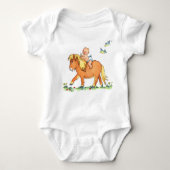Aankomst baby op Pony paard - Baby Creeper Romper (Voorkant)