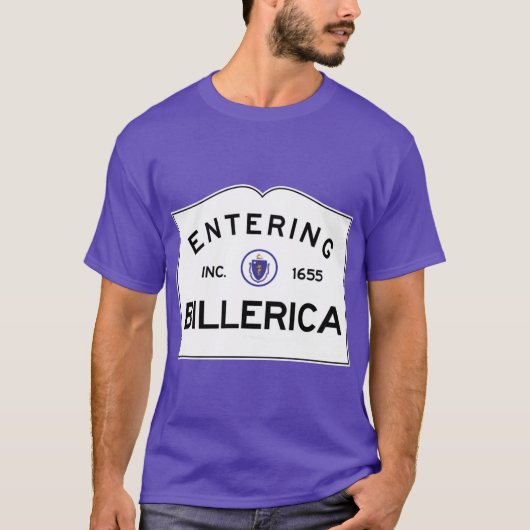 Aankomst bij Billerica Massachusetts Commonwealth T-shirt (Voorkant)