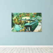 Aankomst bij de Springs Canvas Afdruk (Insitu (Houten vloer))