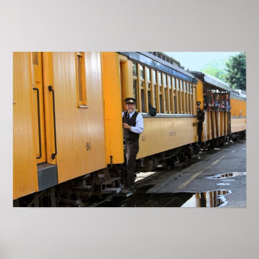 Aankomst bij het treinstation van Durango Poster (Voorkant)