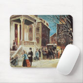 Aankomst bij kerstfeest muismat (Met muis)