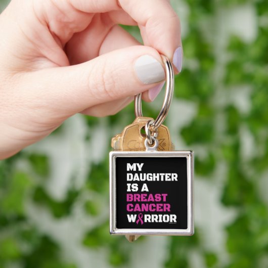 Aankomst/blok/dochter... Borstkanker Sleutelhanger (Hand)