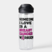 Aankomst/blok/iemand van wie ik hou...Borstkanker Waterfles (Achterkant)