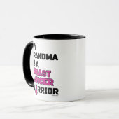 Aankomst/blok/oma...Borstkanker Mok (Voorkant links)