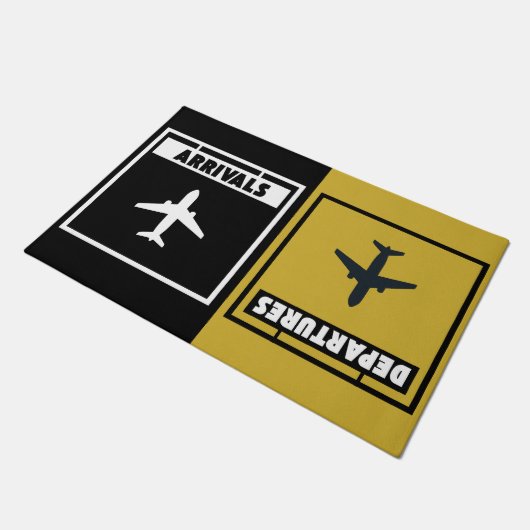 Aankomst en vertrek, housewarming welkom deurmat (Schuin)