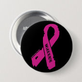 Aankomst/getorn lint...Borstkanker Ronde Button 7,6 Cm (Voorkant /achterkant)