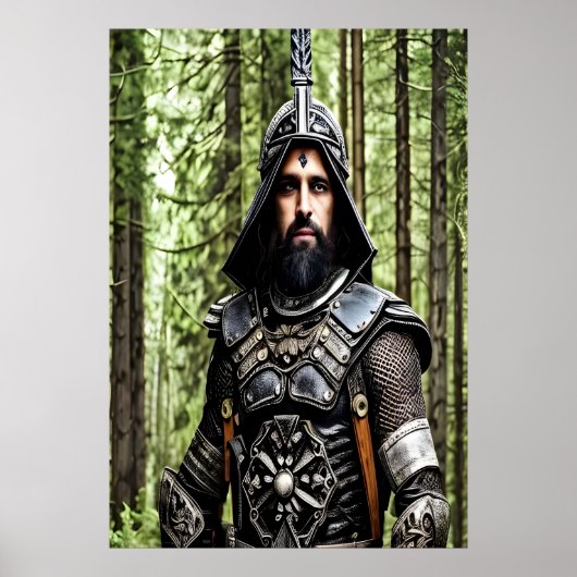 Aankomst in het bos | AI Art Poster (Voorkant)