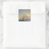 Aankomst in Sebastopol Bay, 1852 Vierkante Sticker (Tas)