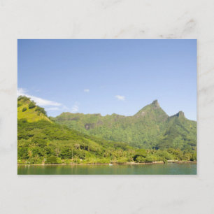 Aankomst met de veerboot naar Moorea, Frans-Polyne Briefkaart