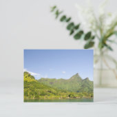 Aankomst met de veerboot naar Moorea, Frans-Polyne Briefkaart (Staand voorkant)