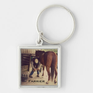 Aankomst - Mooie foto-hoeffoto van paarden - Trim Sleutelhanger