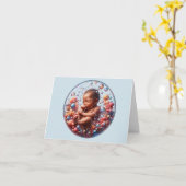 Aankomst nieuwe babyjongen  kaart (Gele Bloem)