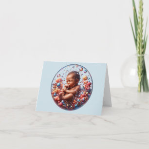 Aankomst nieuwe babyjongen kaart