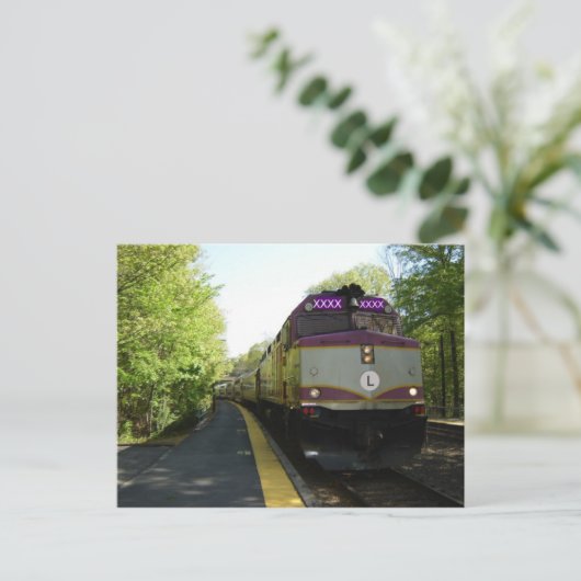 Aankomst op spoor 1 briefkaart (Staand voorkant)