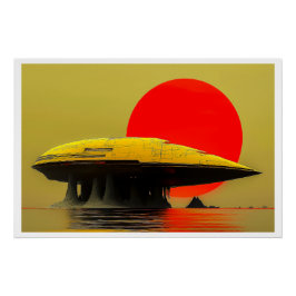 aankomst op zonne-energie perfect poster