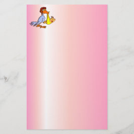 Aankomst pasbaar babymeisje - een winkelbestelling briefpapier