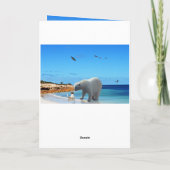 Aankomst Polair Beer, Birthday Greeting Kaart (Achterkant)