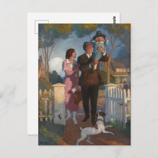 Aankomst thuis, na het werk van de dag - N.C. Wyet Briefkaart (Voorkant / Achterkant)