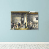 Aankomst van Cadeaus voor het huwelijk bij het ver Canvas Afdruk (Insitu (Houten vloer))