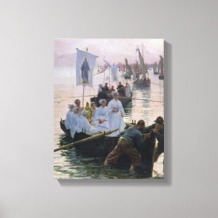 Aankomst van de concessieovereenkomst van St. Anne Canvas Afdruk