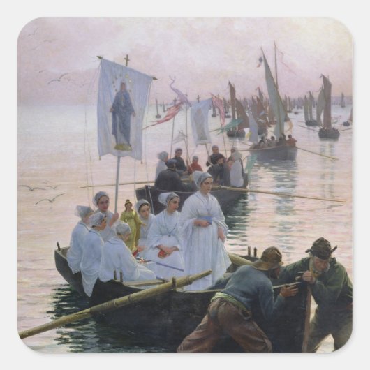 Aankomst van de concessieovereenkomst van St. Anne Vierkante Sticker (Voorkant)