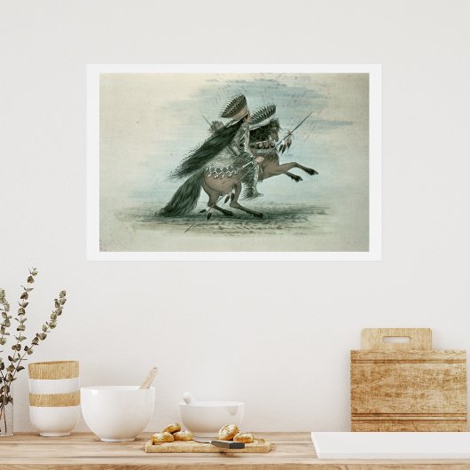 Aankomst van de Crow Tribe (m/v op papier) Poster (Keuken)