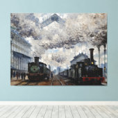 Aankomst van de Normandische trein Canvas Afdruk (Insitu (Houten vloer))