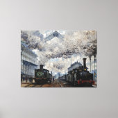 Aankomst van de Normandische trein Canvas Afdruk (Voorkant)